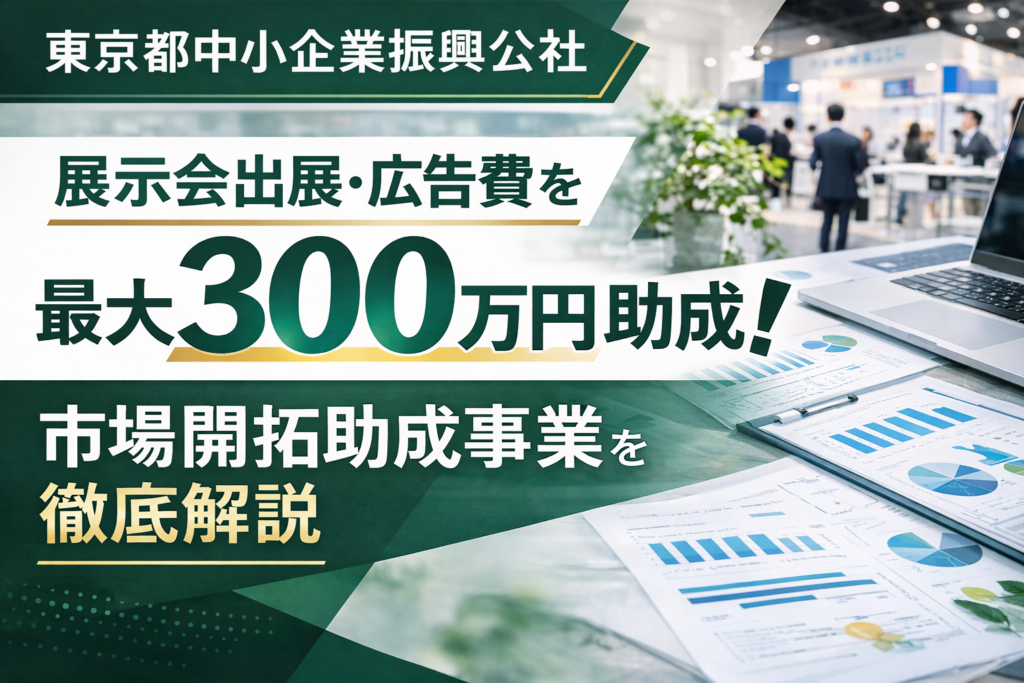 展示会出展・広告費を最大300万円助成!市場開拓助成事業を徹底解説【東京都中小企業振興公社】