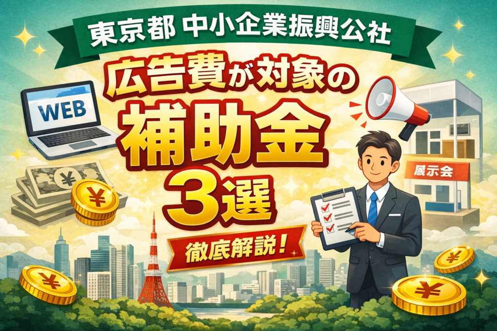 東京都中小企業振興公社【広告費が対象の補助金3選】